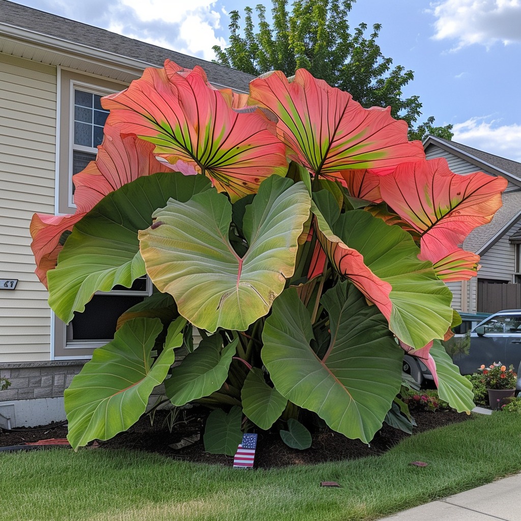 Giant-pink-caladiums