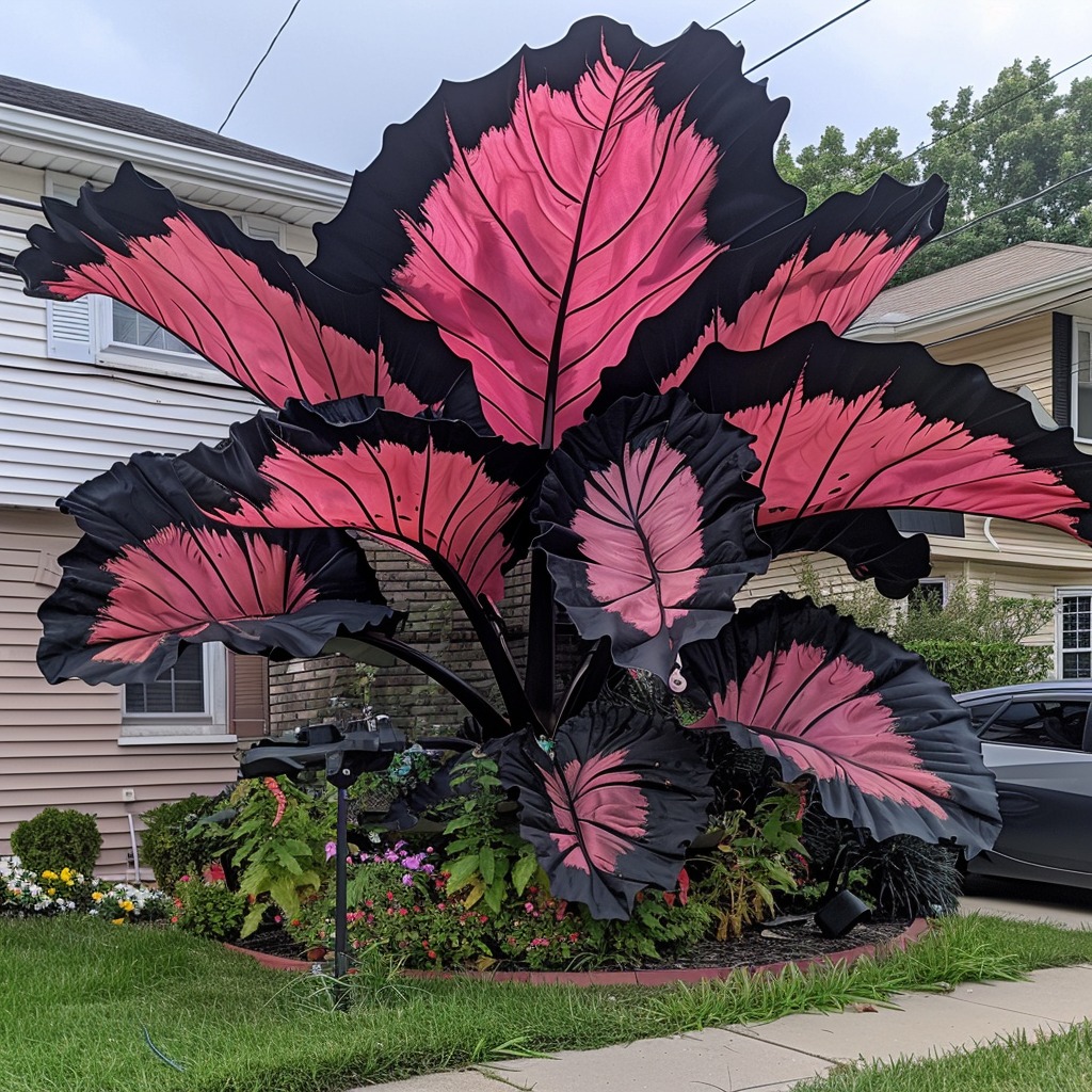 Giant-purple-dark-caladiums