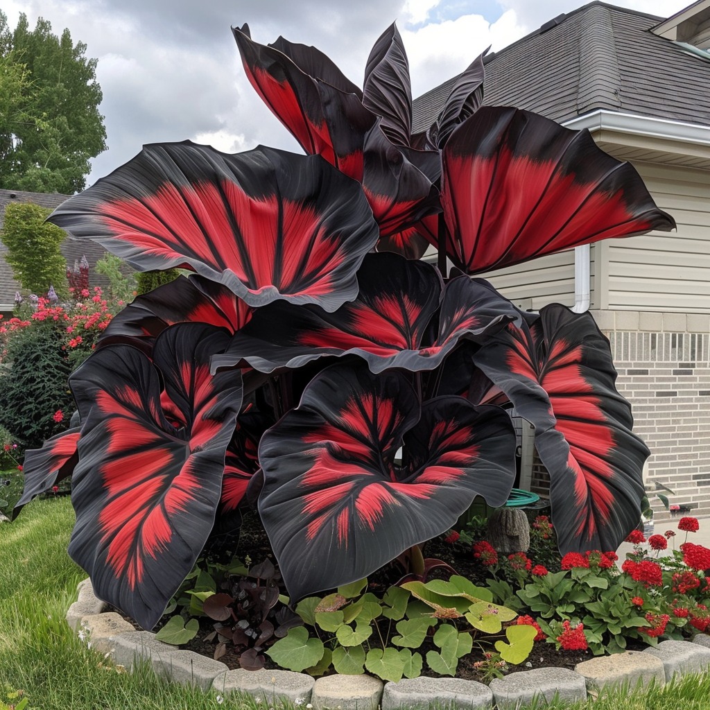 Giant-red-caladiums