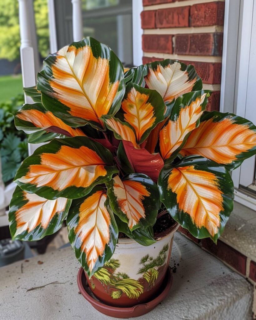 Orange Calathea Plant