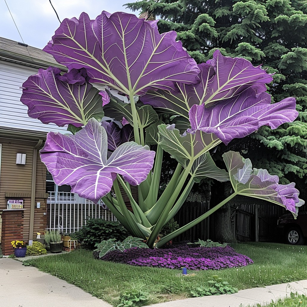 Purple Elephant Ear (Colocasia)