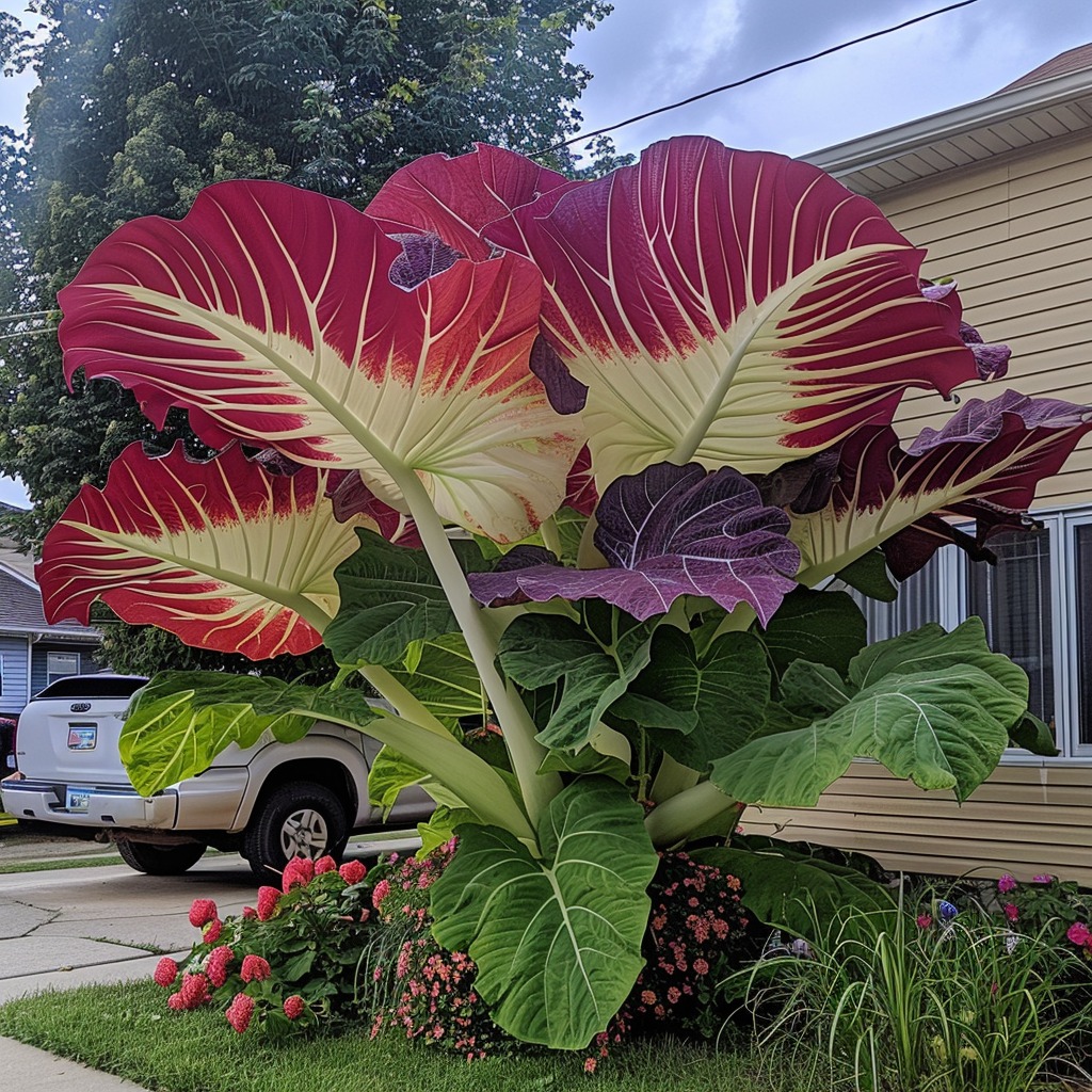 Purple elephant ears