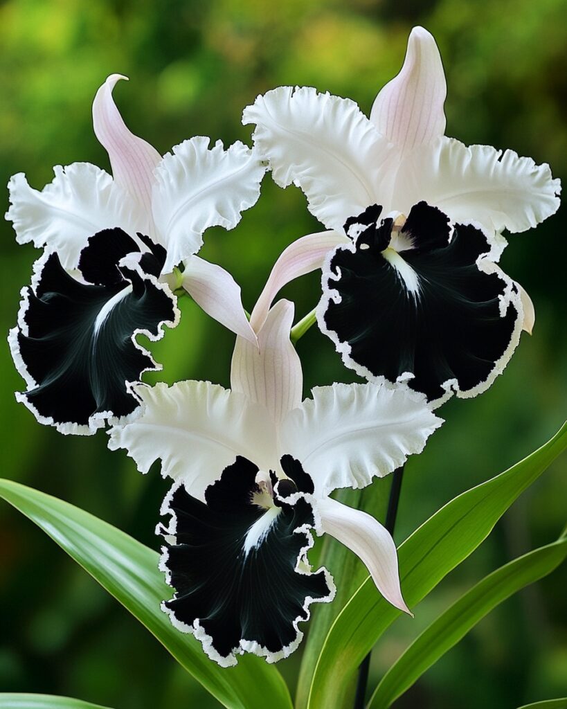 Black and White Orchids (Cattleya orchids)