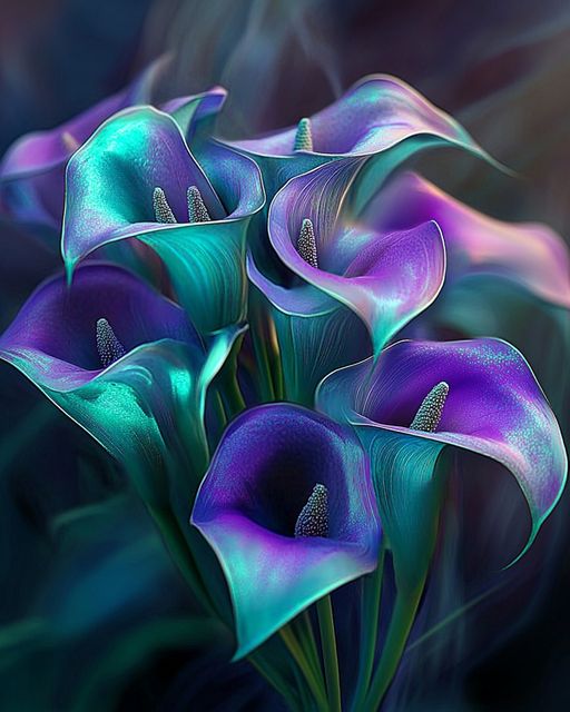 Blue Calla Lily (Zantedeschia spp.) png land