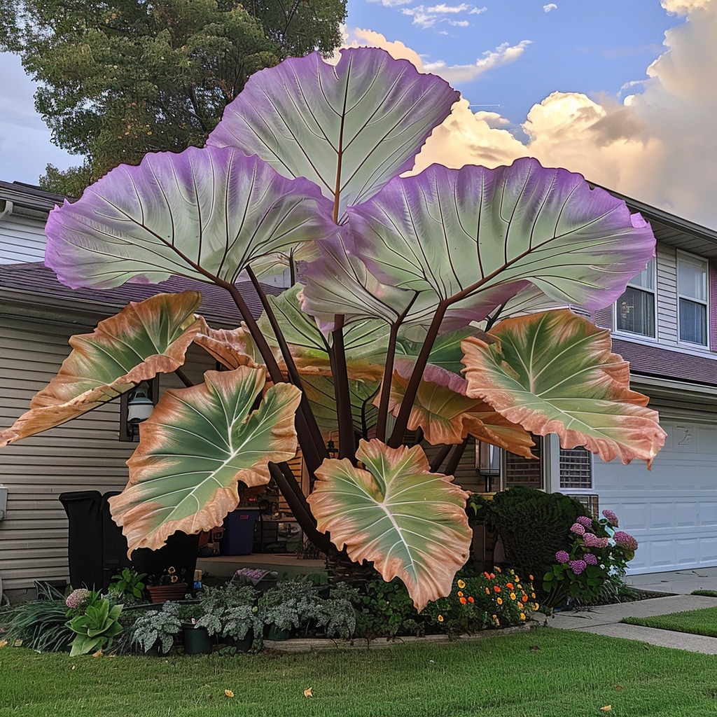 Caladium 'Lavender Sunset'