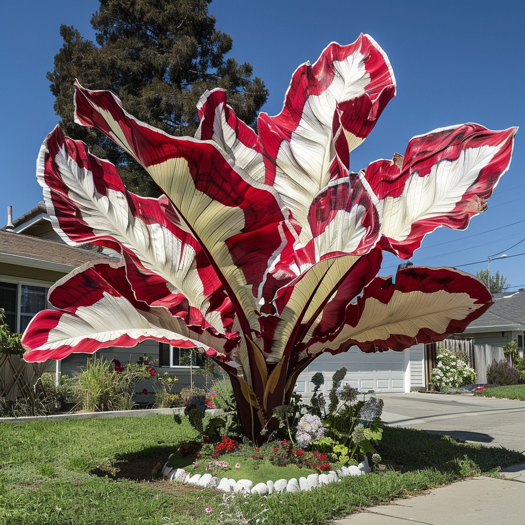 Elephant Ear 'Candy Cane Delight'