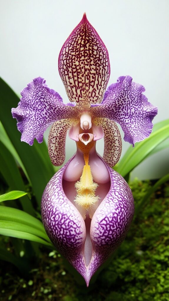 Exotic Purple Orchid (Paphiopedilum)