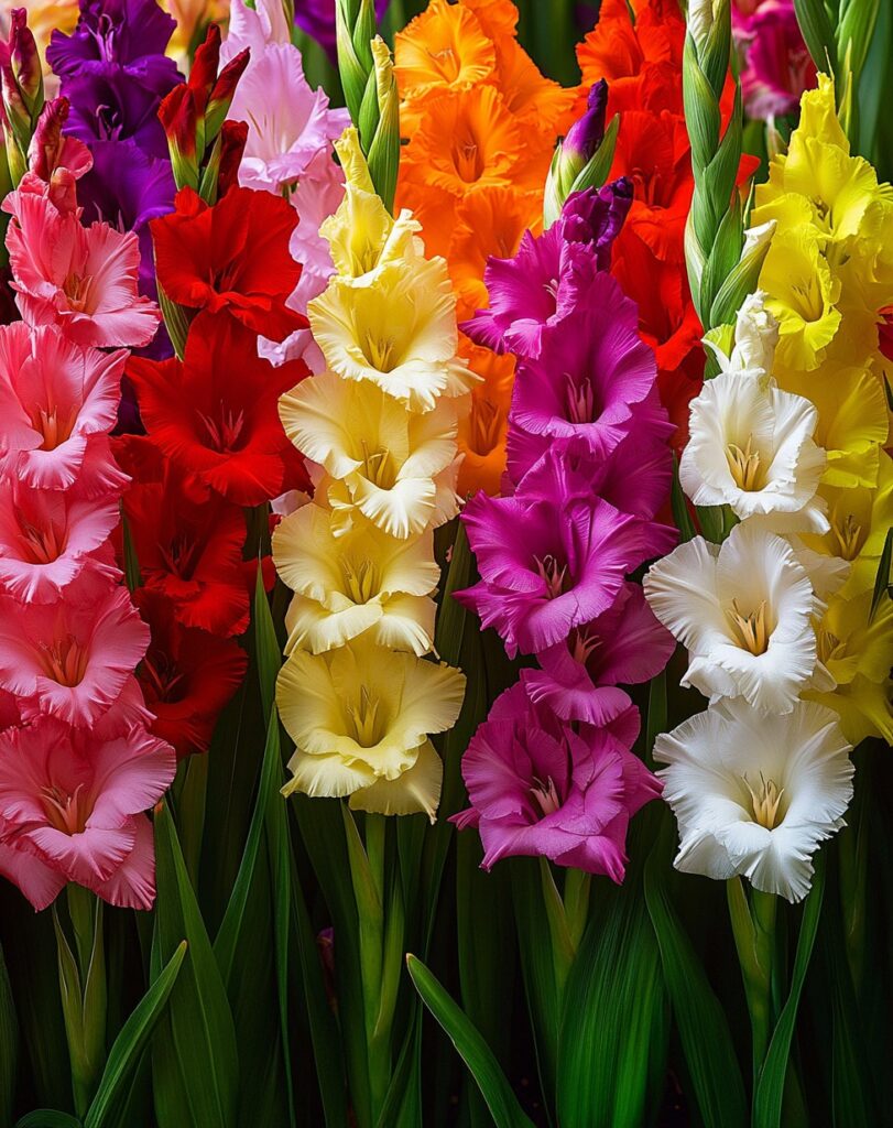 Gladiolus 'Rainbow Cascade'