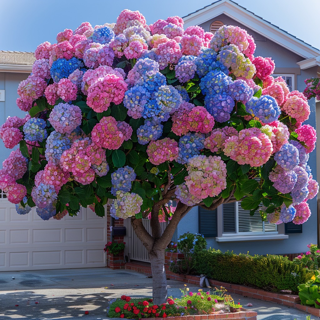 Hydrangea macrophylla 'Candy Floss'