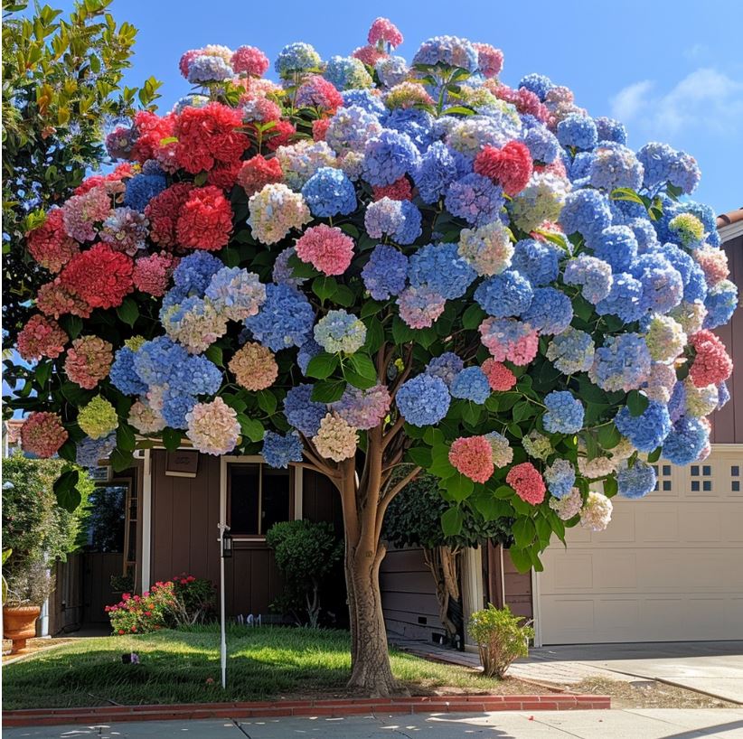 Hydrangea macrophylla 'Sunset Skies'