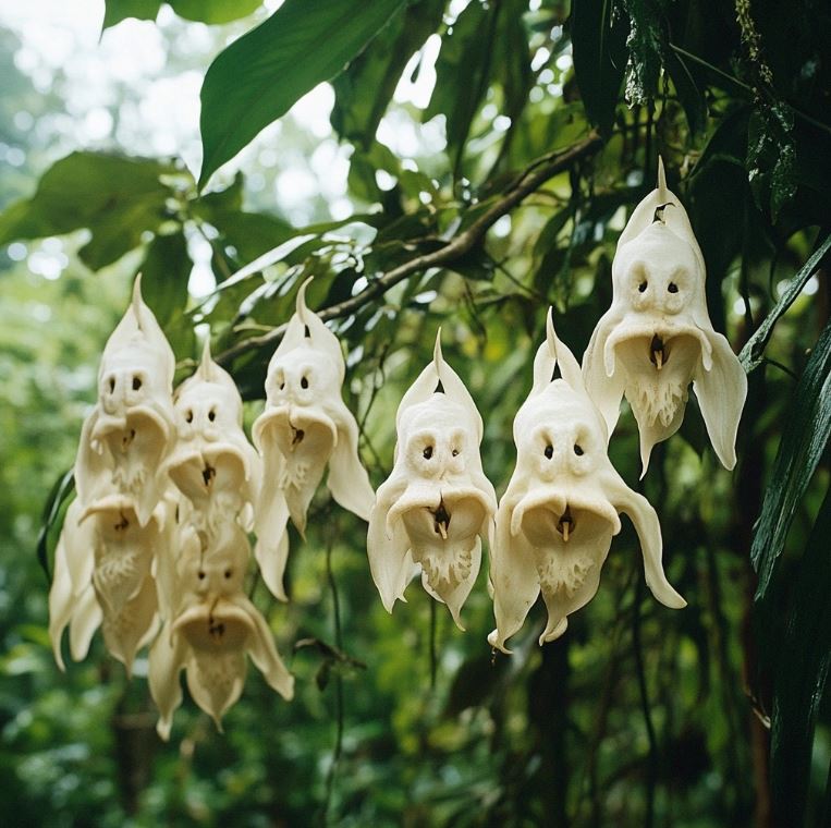 Orchid 'Ghostly Faces' (Dracula Simia)