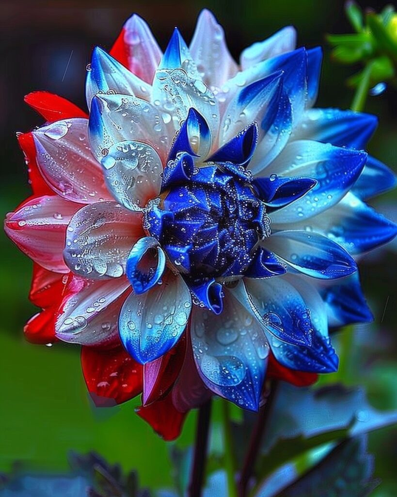 Patriotic Dahlia (Dahlia pinnata)