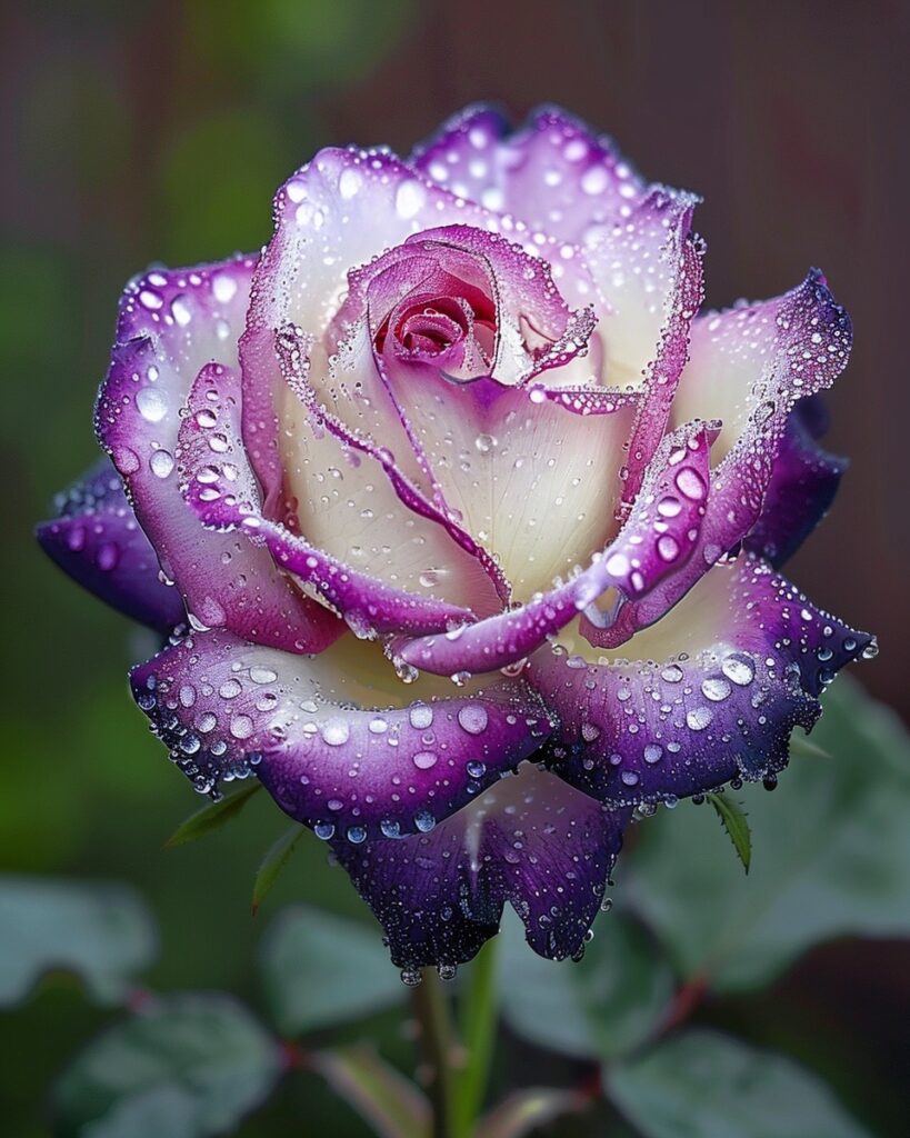 Purple-Edged Rose (Rosa 'Purple Splash')