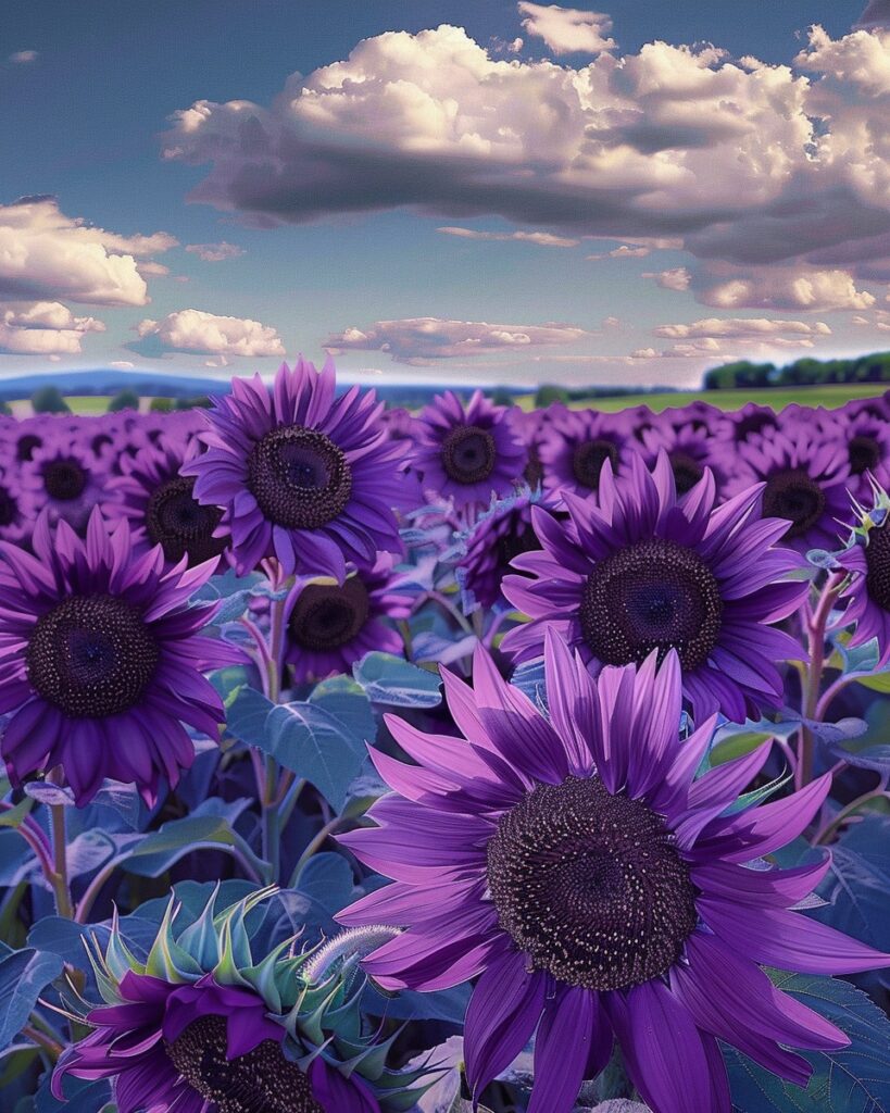 Sunflower Field 'Violet Dreamscape'