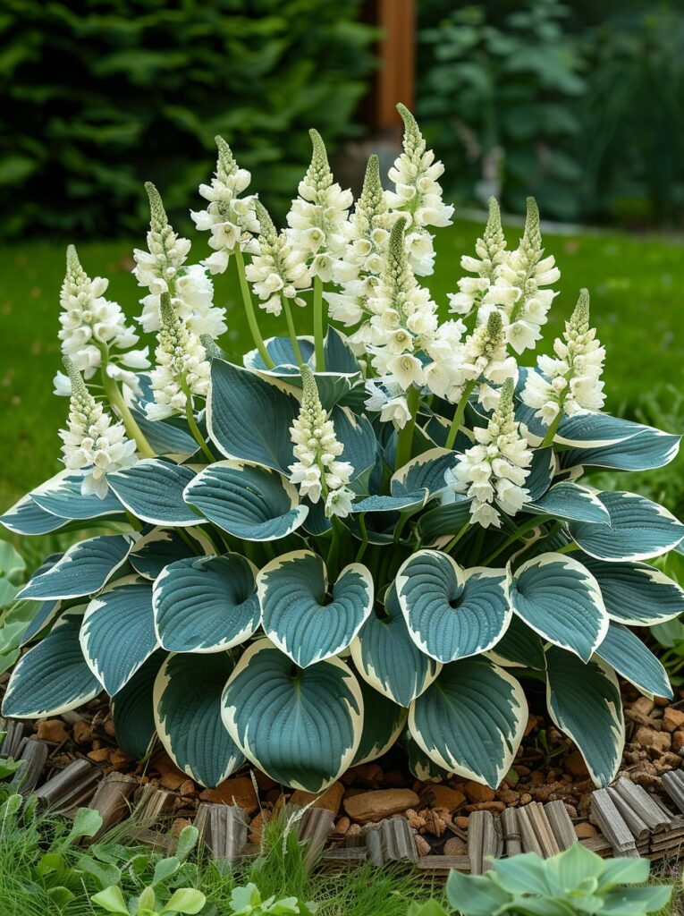 White Flowering Hosta (Hosta spp.)