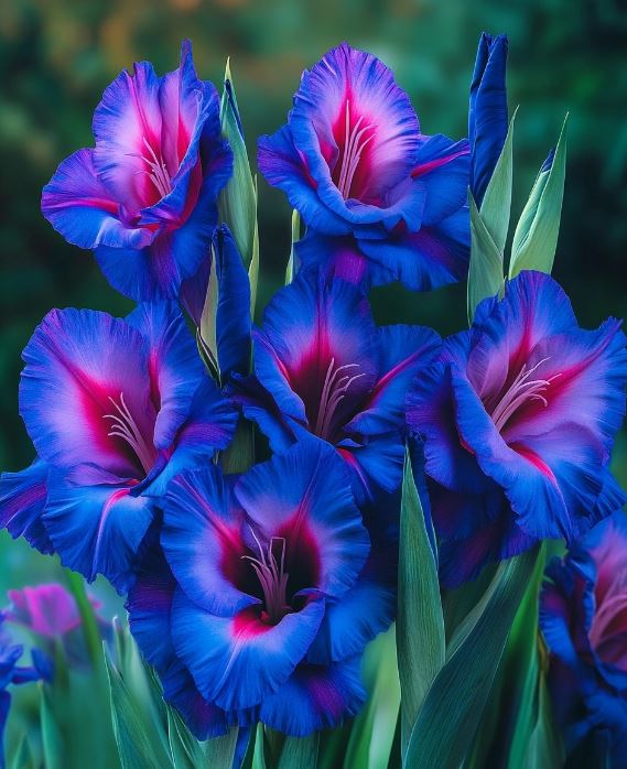 blue gladiolus flower