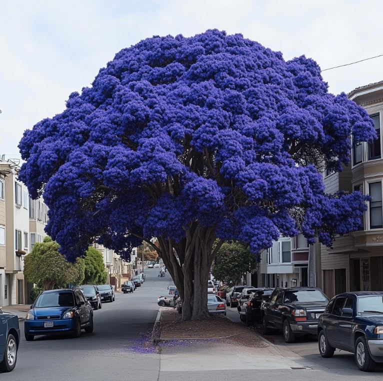 blue jacaranda plant