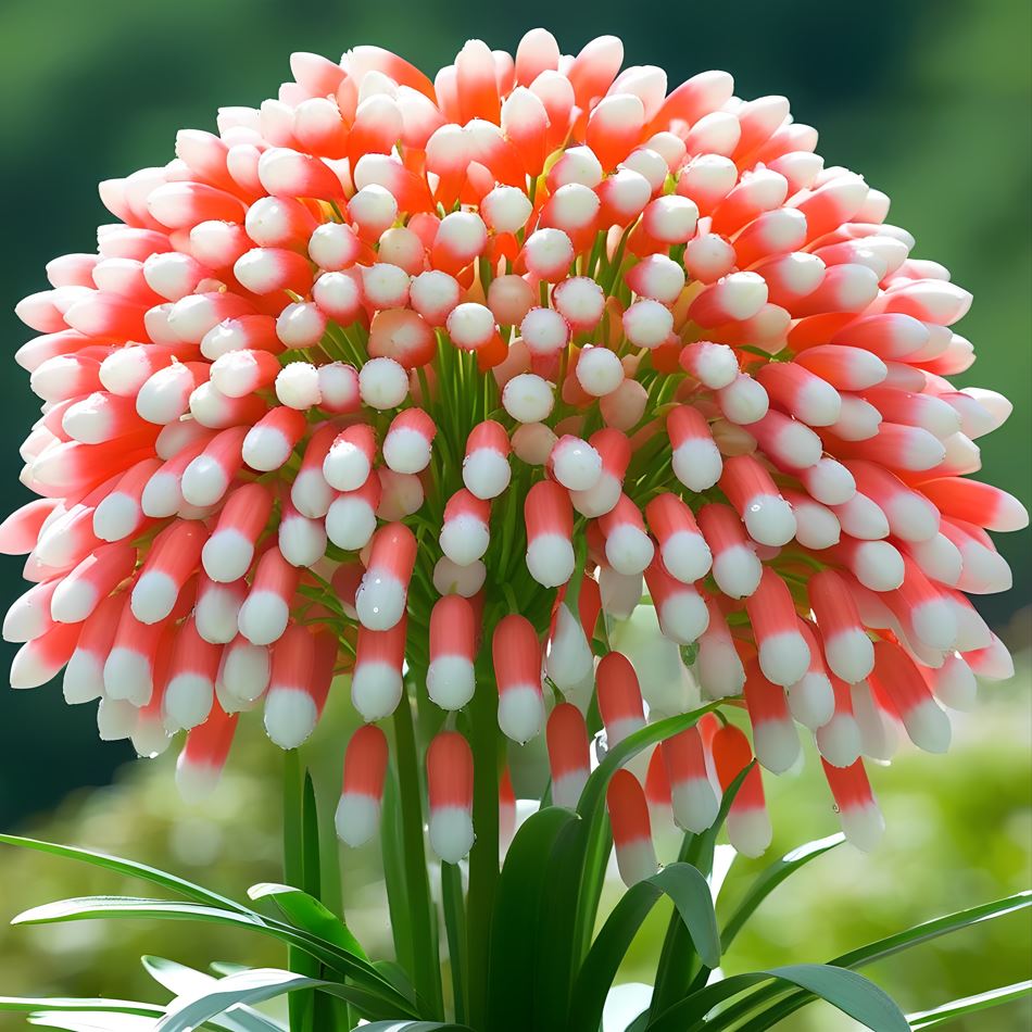 Vibrant Pink and White Bell-Shaped Flower Cluster