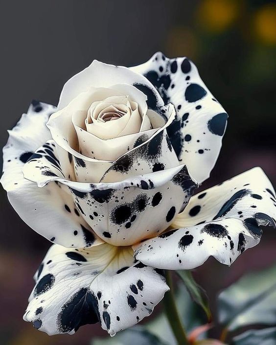 A close-up of a spotted rose, showcasing its intricate pattern.