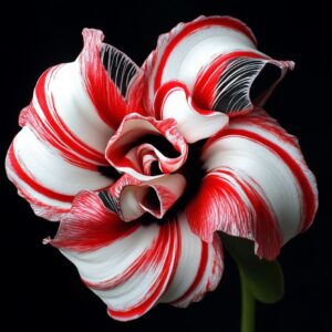 Candy Cane Amaryllis (Amaryllis 'Peppermint Twist')