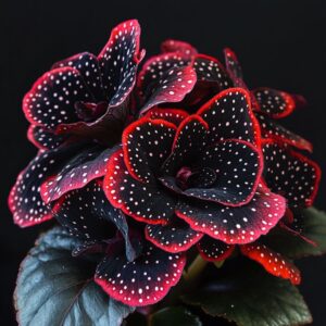 Midnight Polka Dot Begonia (Begonia 'Midnight Beauty')