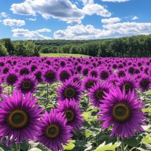 purple sunflowers