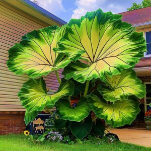 Colocasia gigantea 'Thailand Giant' in a Residential Yard