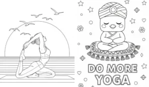 Yoga coloring pages