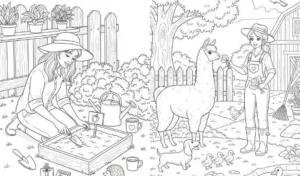 cozy garden coloring pages