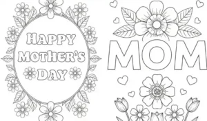 flower Mother’s Day coloring pages