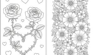 flower coloring pages for kids