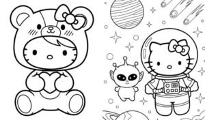 hello kitty coloring pages for kids
