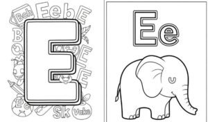 letter e coloring pages