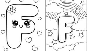 letter f coloring pages