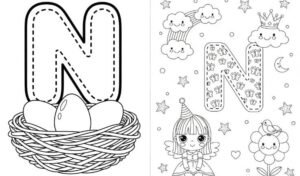 letter n coloring pages