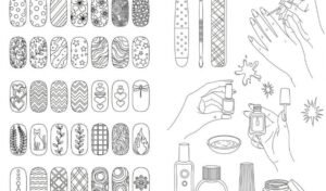 nails coloring pages free printable
