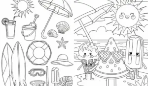 summer coloring pages free printable
